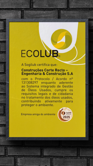 CCR - E&C reconhecida como "Empresa amiga do Ambiente" pela Sogilub